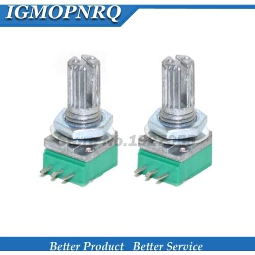 5pcs RK097N 5K 10K 20K 50K 100K 500K B5K with a switch audio 3pin shaft 15mm amplifier sealing potentiometer