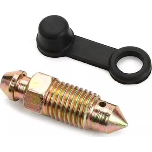 M8 x 1.25mm / M10 x 1.25mm Motorcycle Bike Brake Braking Caliper Bleed Screw Nipple With Dust Cap