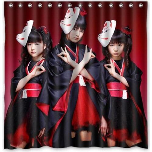 72"x72" Waterproof Shower Curtain Bathroom Curtain BABYMETAL Eco-Friendly Bath Curtains Welcome Custom