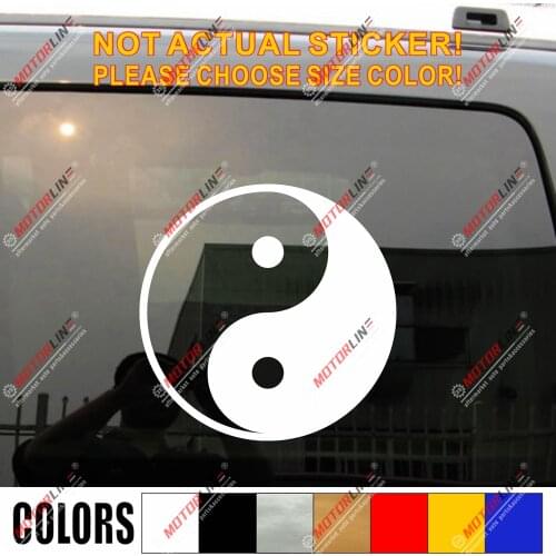 Yin Yang Negative Positive Chinese Taichi Symbol Decal Sticker Car Vinyl