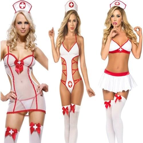 S-3XL Lingerie Hot Women Baby Doll Lenceria Sexi Erotic Lingerie Dress Cosplay Nurse Uniform Costumes Underwear Sex Clothes Role