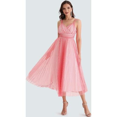 2021 Spring New Womens Wear Name Sexy Mesh Yarn Wood Receive Waist Cake Dress Fairy