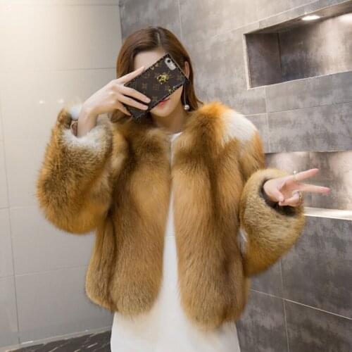 Red Fox Real Fur Women Regular Coat Whole Fox Skin Fur Winter Thick Soft Warm Fire Fox Fur jacket