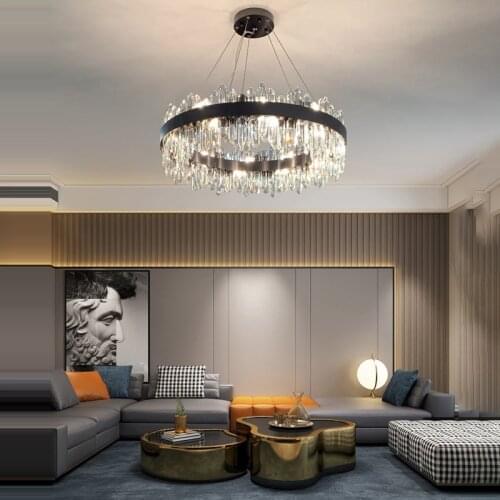 Living Dining Room Pendant Lights Indoor Lighting Lustre Lamp Modern Bedroom Luxury Crystal Led Hanging Light Fixture Home Decor