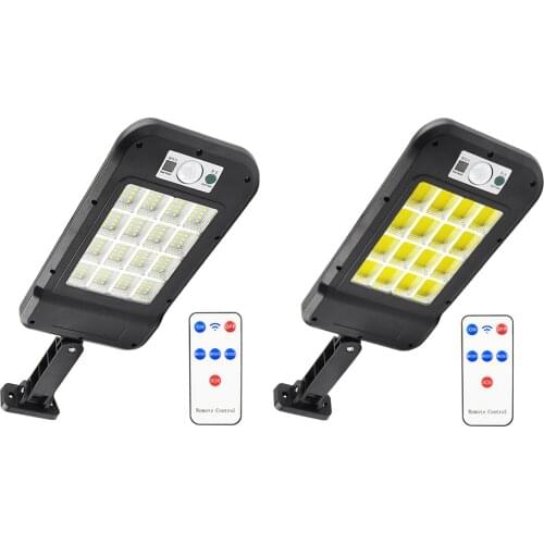 160 LED 240 COB Solar Remote Control Human Body Induction Integrated Lamp Outdoor Waterproof Wall Light Landscape Lighting Lamp
