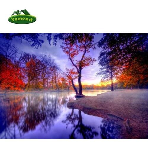 DIY 5D Diamond Paiting Landscape Embroidery Cross Stitch Patterns Mosaic Kit Full Square Rhinestones Crystal Painting Room Decor