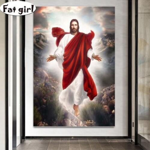 DIY 5D embroidery Jesus diamant mosaic cross stitch full square round diy diamond painting religion Mosaic picture large size