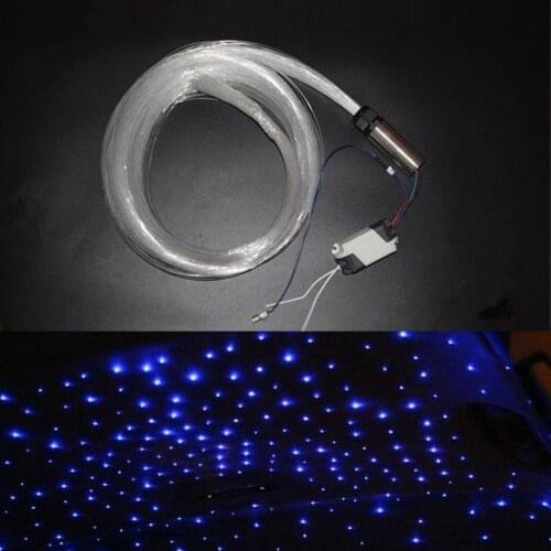 Car DC12V 3W RGB LED Fiber Optic Star Ceiling Light Kit 200pcs 0.75mm 2m optical