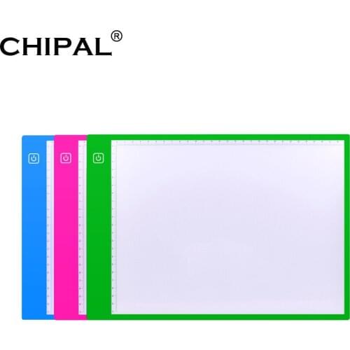 CHIPAL Scale A4 Digital Graphics Tablet for Drawing Board LED Light Box Electronic USB Writing Pad Stepless Three-level Dimmming