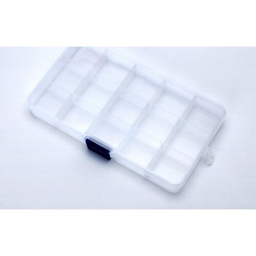 15 Slots (adjsutable) Colorful Plastic Jewelry Box Storage Case Craft Jewelry Organizer Boxes Beads Jewelry Kits Box DIY