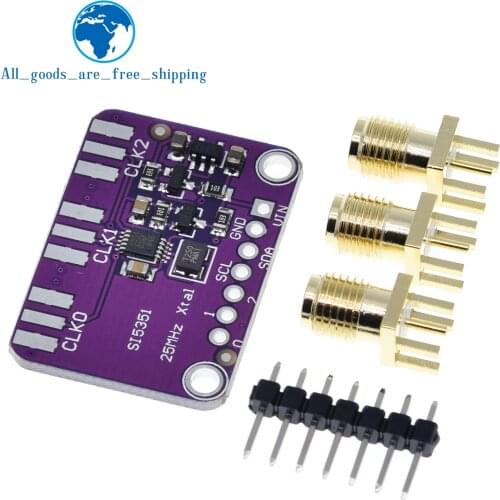 DC 3V-5V CJMCU-5351 Si5351A Si5351 I2C Clock Generator Breakout Board Module Signal Generator Clock 8KHz-160MHz For Arduino
