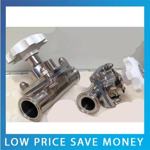 DN25 Sanitary Stainless Steel Diaphragm Valve Triclamp PTFE Seat Manual Diaphragm Valve