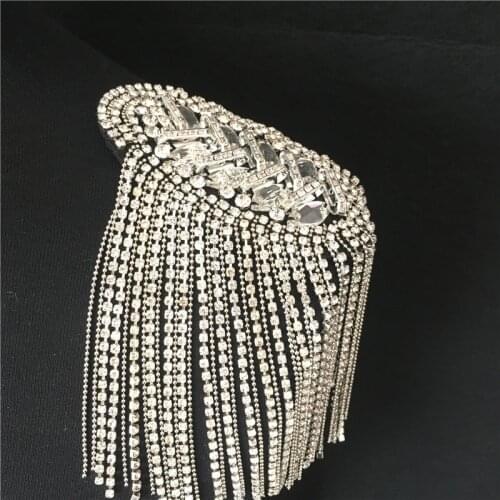 Handmade H0325A epaulette badge party tassel brooch epaulet /epaulettes spikes suit blazer accessories shoulder board knot pads