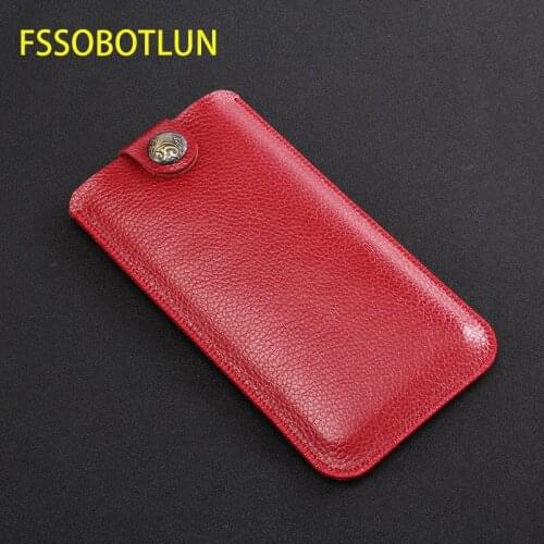FSSOBOTLUN,For Galaxy Note 10 9 8 Case Pouch For Samsung Galaxy S8+S9+ Sleeve Holster Handmade Protective Case Bag With Buckle