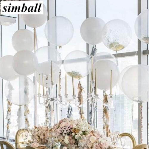 Good Quality!! 50pcs/lot 12inch Transparent Latex Balloons Happy Birthday Wedding Party Decoration Clear Air Balloons Supplies