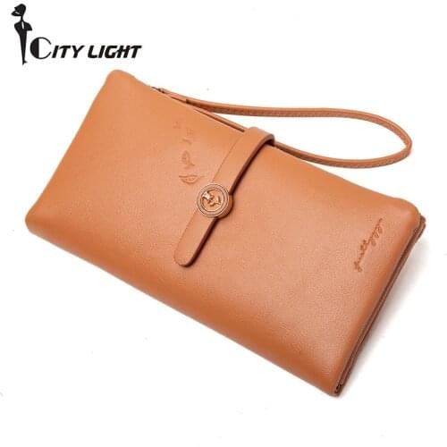 Wristband Women Long Wallet Large Capacity Female Wallets Clutch Lady Purse Zipper Phone Pocket Card Holder Ladies Carteras