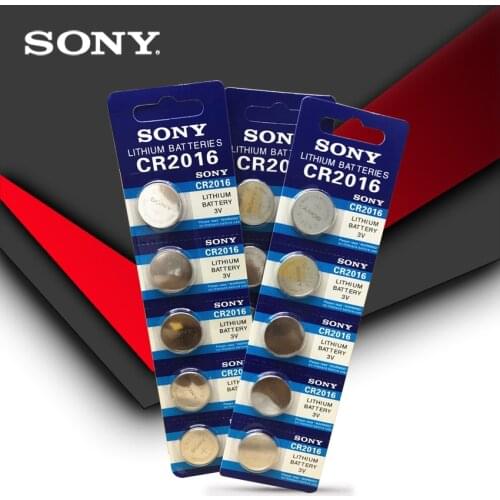 15pcs/lot SONY 3V Lithium Coin Cells Button Battery DL2016 KCR2016 CR2016 LM2016 BR2016 High Energy Density