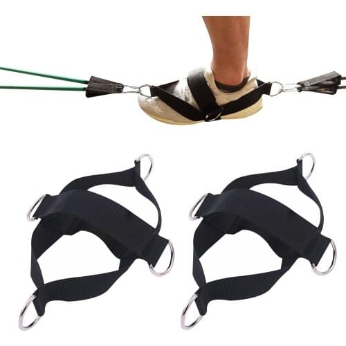 2 PCS Fitness Attachment Ankle Straps Glute Kickback Leg Exercise Abductors Resistance for Cable Machines Shoe Cover Pull Belt