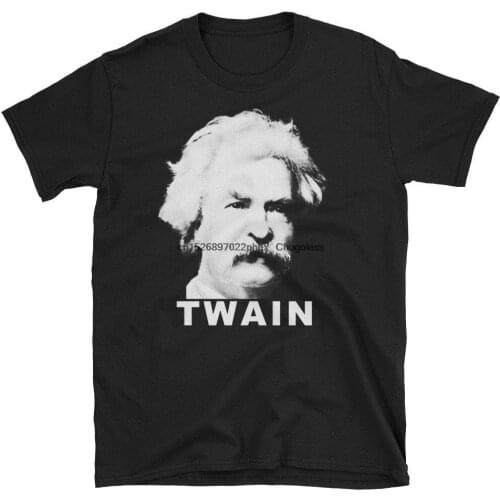 MARK TWAIN T Shirt Samuel Clemens Author Tom Sawyer Huckleberry Finn Writer Tee Shirt