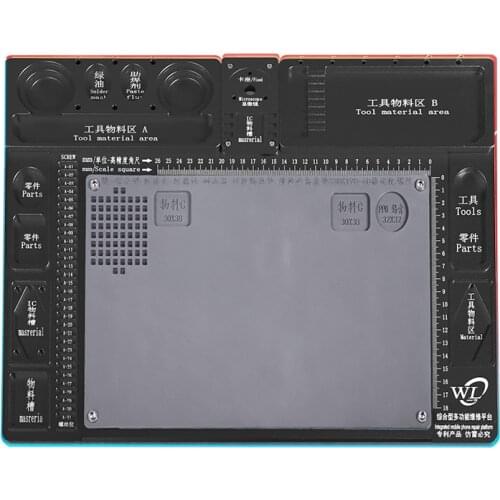 Aluminum Alloy Microscope Stand Base Heat Insulation Silicone Pad Microscope Fixed Base Phone PCB Soldering Repair Platform