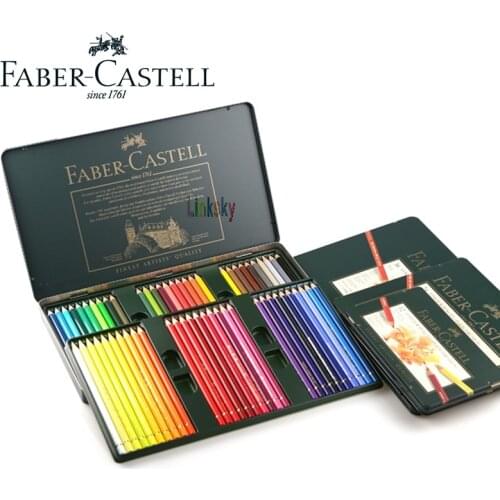 Lápis Polychromos Permanente Faber Castell Estojo 60 Cores,sturdy tips, waterproof,High quality pigment coloured pencils