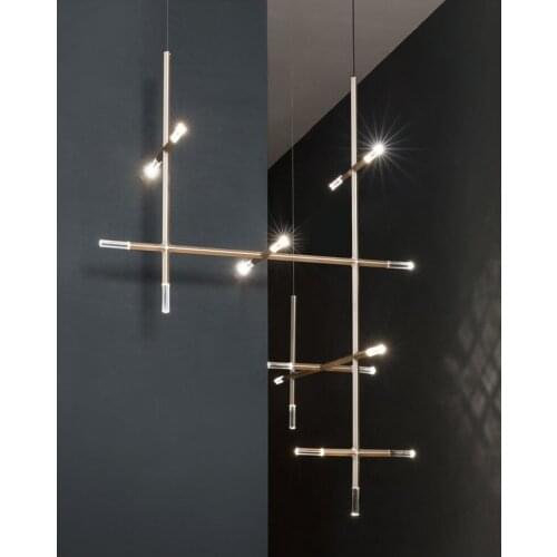 Postmodern chandelier clothing store Nordic designer sales office villa spiral staircase chandelier living room dining room lamp