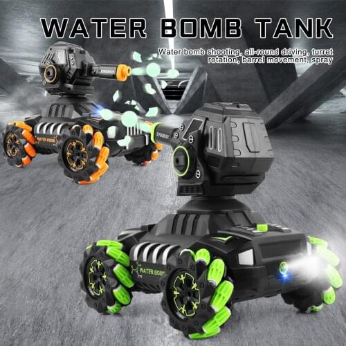 Rc Tank Car 12km/h All Terrains Electric Vehicle Can Water Bomb Car Remote Control Toys Toys For Kids Boys