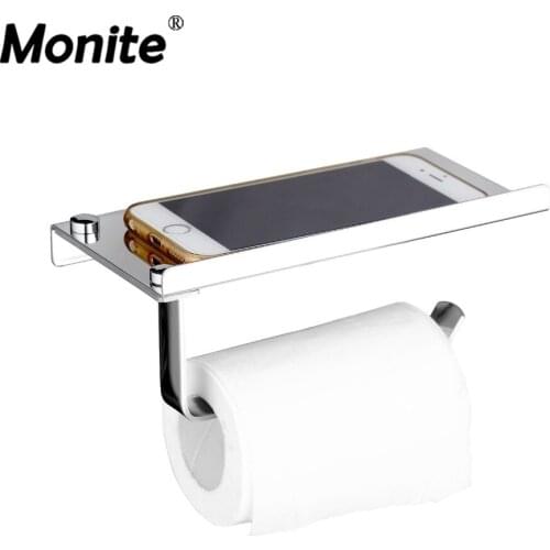 Luxury Toilet Paper Holder Wall Mount Bathroom Kitchen Roll Paper Tissure Rack