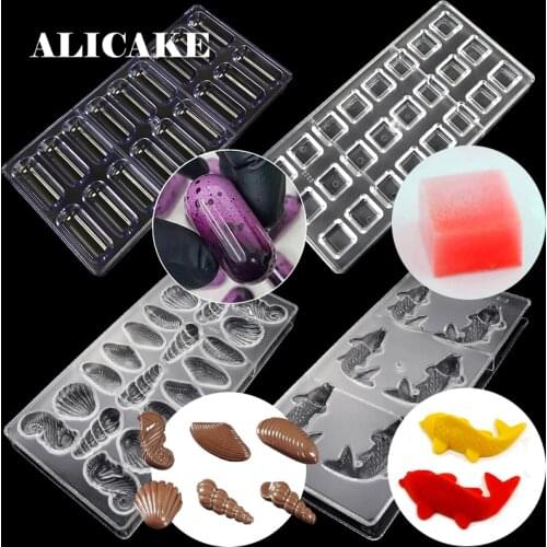 Chocolate Bar Mold Polycarbonate Chocolate Mould Food Grade Form Tray Diamond Cake Baking Pastry Tools Mold Chocolate for Bakery