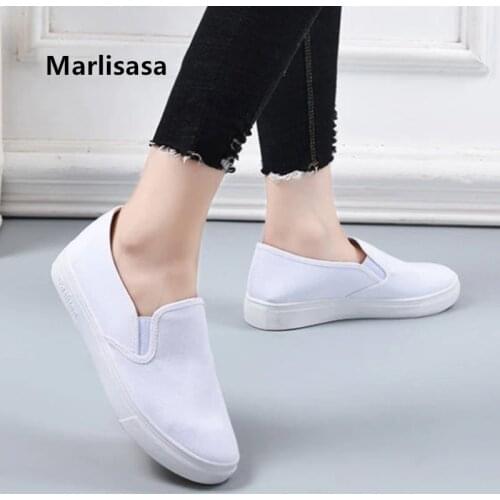 Women Fashion White Canvas Flat Platform Shoes Classic Summer Student School Shoes for Teenagers Sapatilha Feminina H5711b