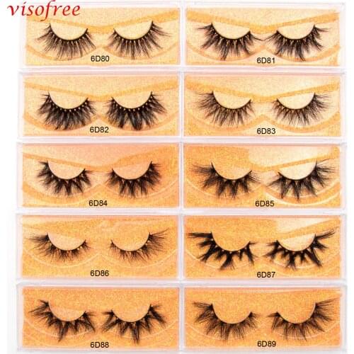 Visofree 5D Eyelashes Mink False Eyelashes Natural Fluffy Dramatic Volume Fake Lashes Extension Handmade Cruelty-free Eyelash