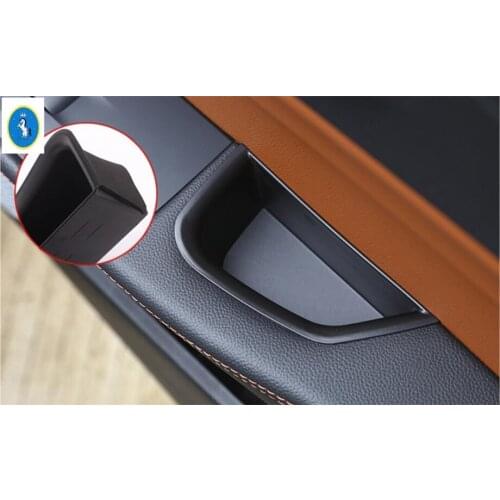 Yimaautotrims Front Inside Car Door Storage Pallet Armrest Container Box Cover Trim For Alfa Romeo Giulia 2016 - 2020 Plastic