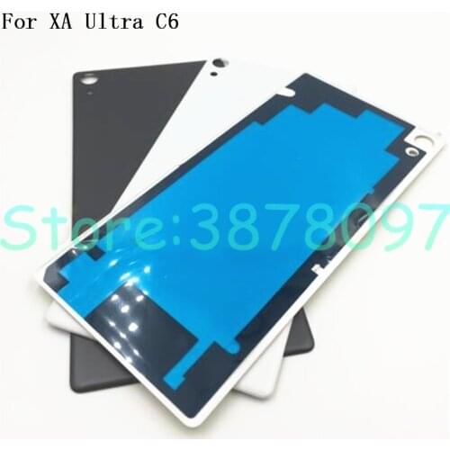 Battery Cover Replacement Parts For Sony Xperia XA Ultra C6 F3215 F3216 F3212 Rear Battery Door Back Cover Housing+Logo