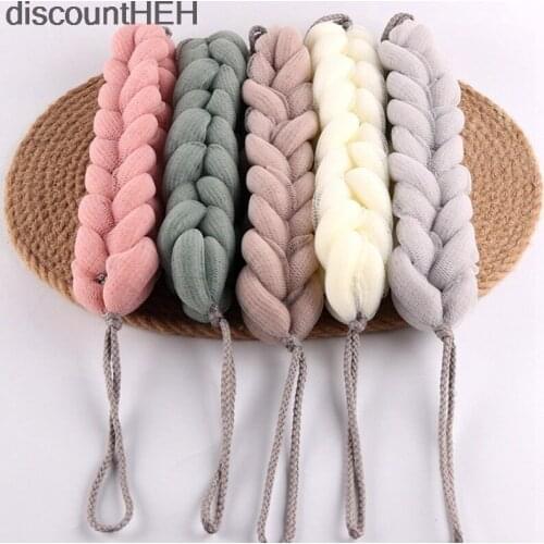 1pc Long Exfoliating Body Scrubber Bath Mesh Net Shower Ball Sponge Soft Massager Cleaning Tools Bathing Accessories
