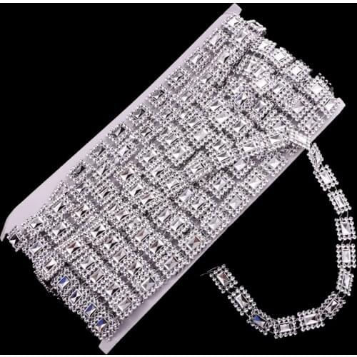 10 Yards Rhinestone Ribbon Trim Sewing Applique For DIY Crafts Wedding Party