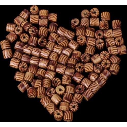 100pcs Wood Beads for Jewelry Necklace Bracelet Making Loose Spacer 5mm