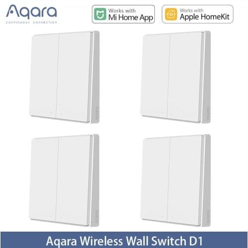 4-1pcs Aqara D1 Version Wireless Wall Switch Smart Light Remote Control ZigBee Switch for Mijia Mi Home APP