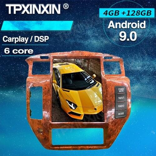 Android 9.0 Vertical Tesla Style Screen 4+128G Car GPS Navigation For Nissan Patrol 5 Y61 Radio Multimedia Player Tape Recorder