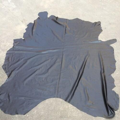 Black soft Genuine calf skin leather material sale by whole piece