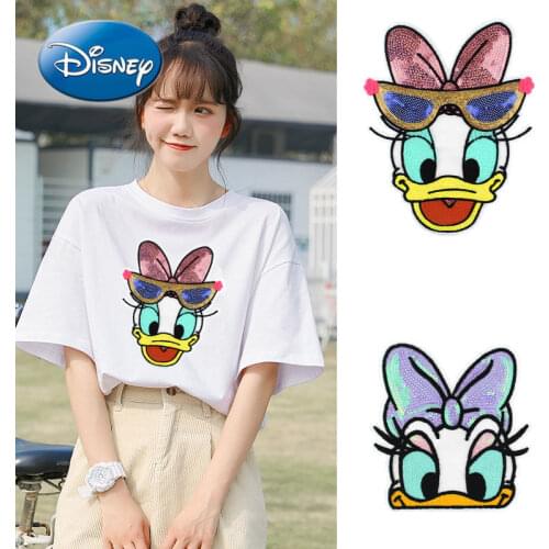 Disney Clothing Decoration Sticker Cartoon Patch Sticker Cute Donald Duck DIY Large Cloth Sticker Clothes T-shirt Jacket Hole