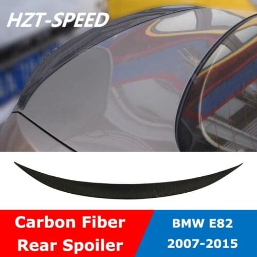 E82 P Type Carbon Fiber Rear Spoiler Back Trunk Wing For BMW 1 Series E82 E88 1M 120i 125i 128i 2007-2015
