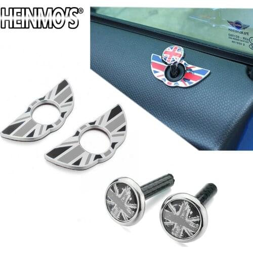 For MINI Countryman R60 R61 For MINI R56 F56 Car Interior Door Pin Lock Wing Sticker For MINI Cooper Clubman Accessories One S