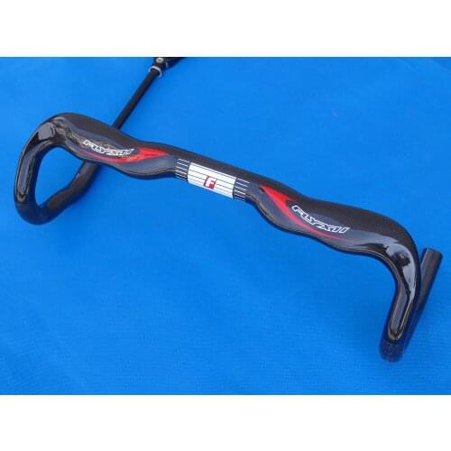 FLX-HB-002 High Quality Bicycle Handlebar For Road Bike FLYXII Full Carbon Fiber Glossy Handlebar