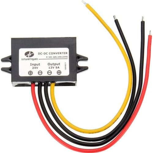 Hot Sale Waterproof Adaptor Buck Converter 24V To 12V DC 5Amp 5A 60W Current Step Down Voltage Regulator Reducer Car Styling