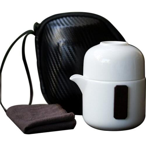 Ceramic Teapot Chinese Kung Fu Tea Set, Travel Teacup With Bag Gaiwan Tea Sets Portable Travel Tea Sets Drinkware Free shipping