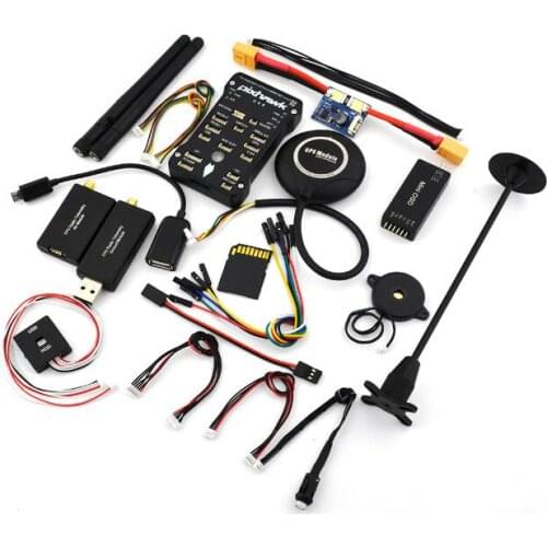 Pixhawk PX4 PIX 2.4.8 32 Bit Flight Controller+433/915 Telemetry+M8N GPS+Minim OSD+PM+Safety Switch+Buzzer+RGB+PPM+I2C+16G SD