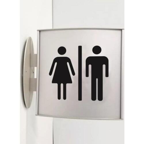 Creative Decal Wall Art Sticker Home Decoration Bathroom Cute Door Stickers For Toilet/ Laundry Room /Bathroom /Restroom