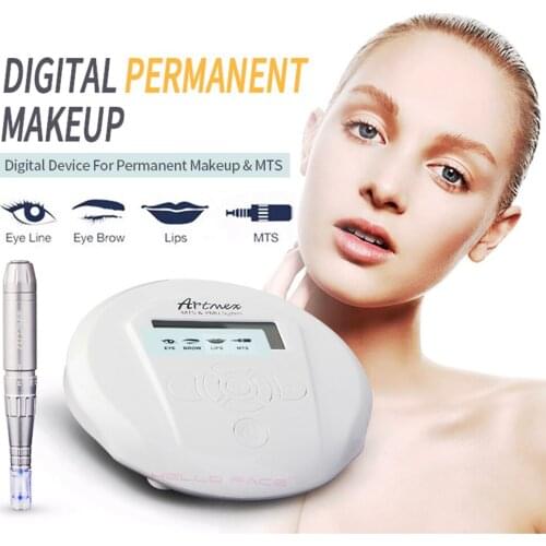 Portable Permanent Makeup Tattoo Machine Artmex V6 Eye brow Lip Line Rotary Pen MTS PMU System Skin Beauty Salon and Home Use