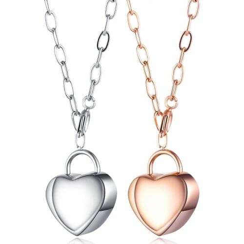 Cute Jewelry Rose Gold Color Necklaces Pendants For Women Fashion Ladies Silver Color Clavicle Heart Shaped Pendants