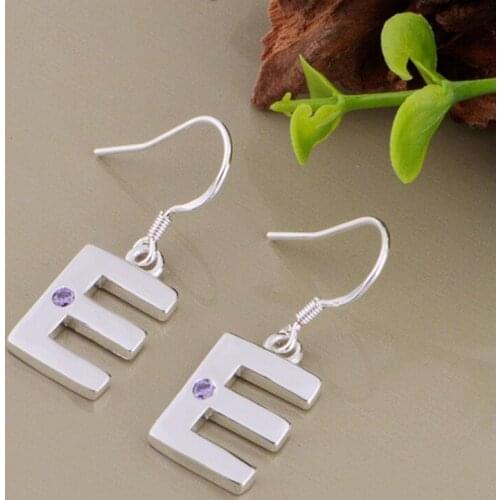 Fashion letter E high quality Silver Earrings for women fashion jewelry earrings /AOXBWDCJ IHKFIYRD